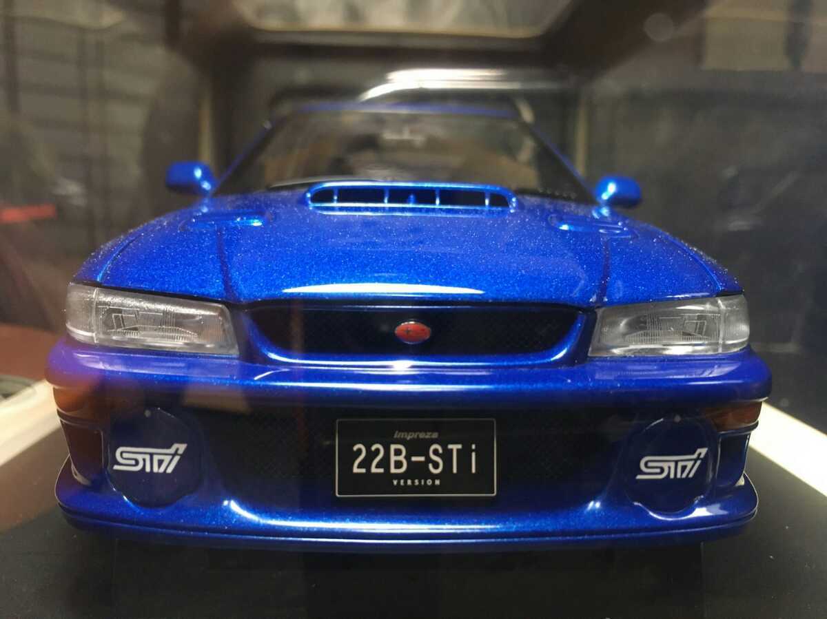 Aa・オートアート製1/18 スバル インプレッサ 22B−STI(ブルー
