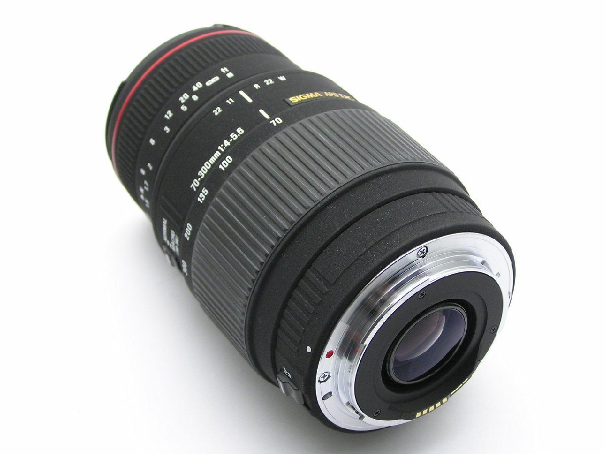 ★ハローカメラ★8306 Canon EF用 SIGMA APO DG ( 70-300mm F4-5.6 )フード付 動作品 現状 1円スタ-ト 即決あり 6