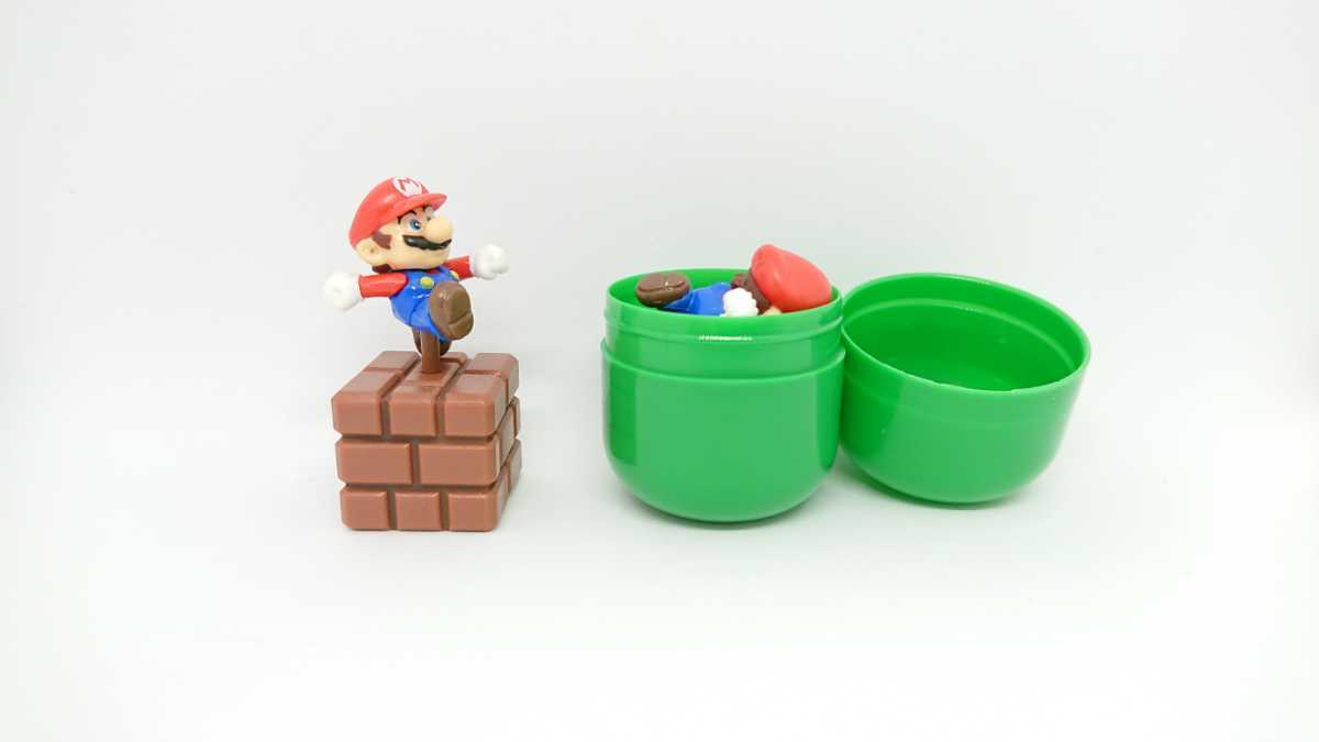 チョコエッグ スーパーマリオ 30周年 30th ちびマリオ&レンガブロック フィギュア Nintendo mario_画像1