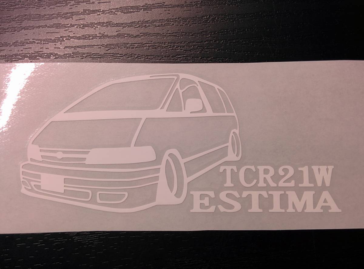エスティマ 車体ステッカー TCR21W 後期 トヨタ アエラス 車高短仕様の画像2