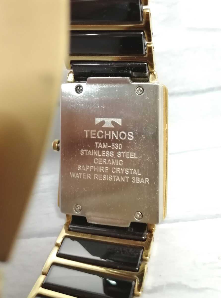 テクノス TECHNOS スクエア セラミック メンズ腕時計 TAM-530 中古 動作確認済み の商品詳細  日本・アメリカのオークション・通販ショッピングの代理入札・購入お得な情報をお届け One Map by FROM JAPAN|日本代理購入