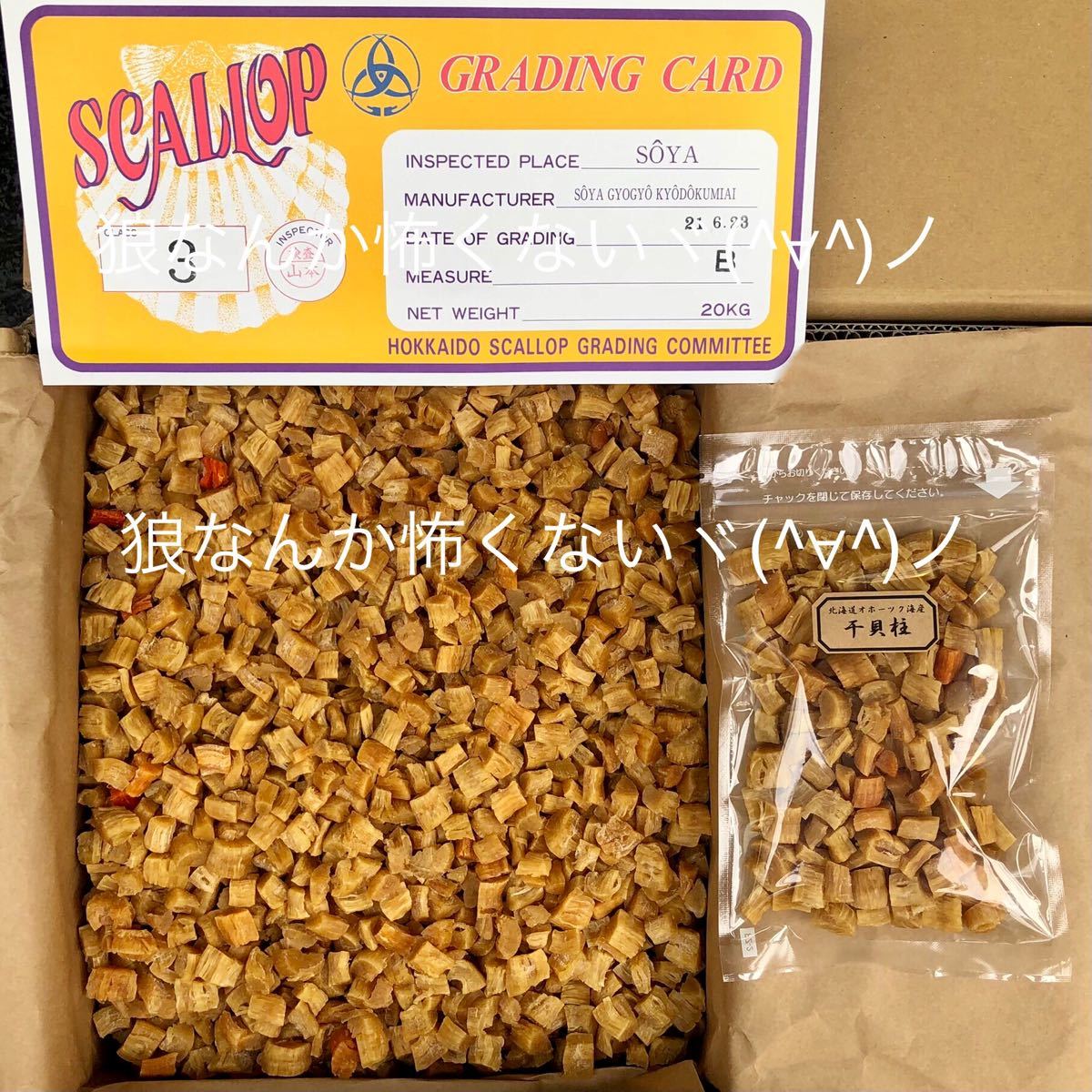 北海道産乾燥帆立貝柱 割れ品(B3)1kg(100g×10袋)ホタテ貝柱 貝柱