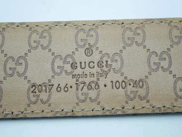 GUCCI グッチ レザーベルト 201766・1766・100・40 黒