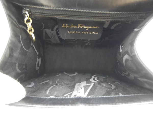 フェラガモSalvatore Ferragamo 2WAY バッグ レザー 黒 | aeonenergy.co.nz
