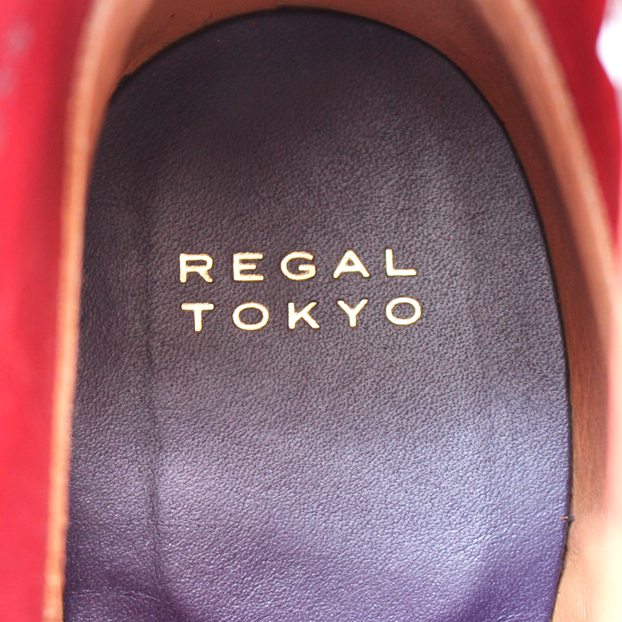 良品・日本製★REGAL TOKYO リーガルトーキョー★チャッカブーツ 25.5 ショートブーツ スウェード レッド メンズ p q-587_画像5