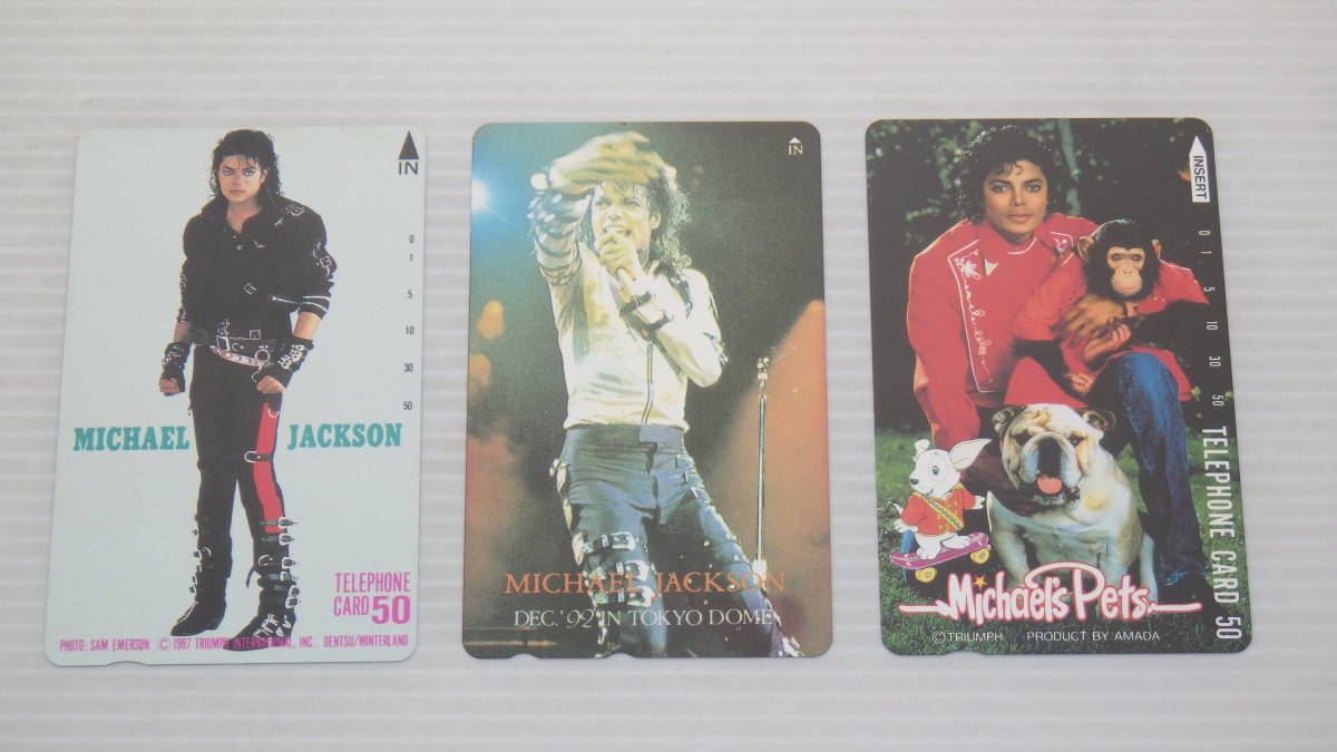 900円 半額SALE☆ 未使用 新品 マイケルジャクソン Michael Jackson ３枚セット テレカ テレホンカード 送料無料