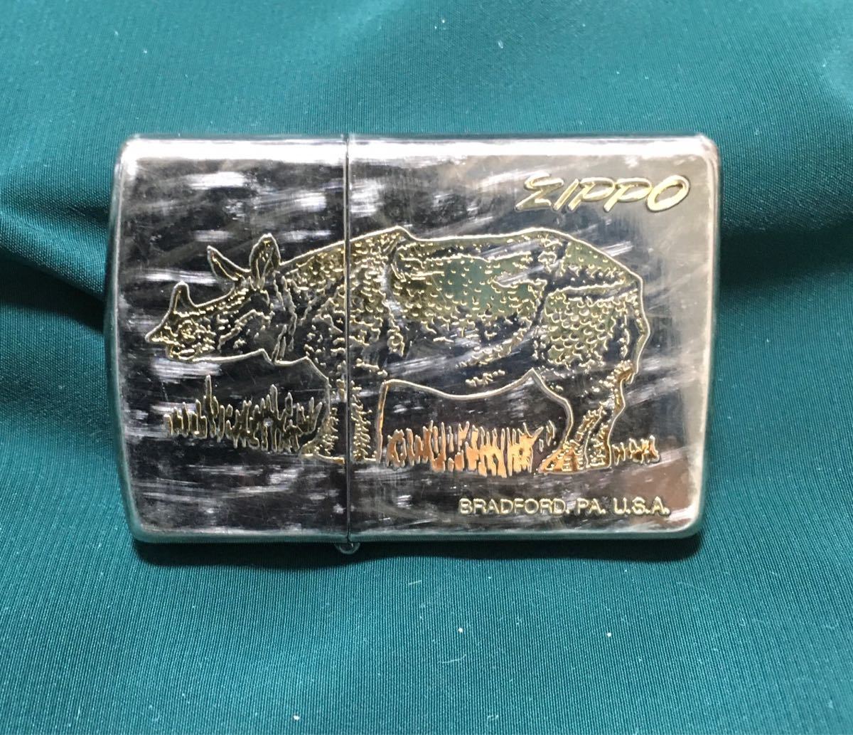 ZIPPO サイ ジッポー アニマル 現状品 www.thesciencebasement.org