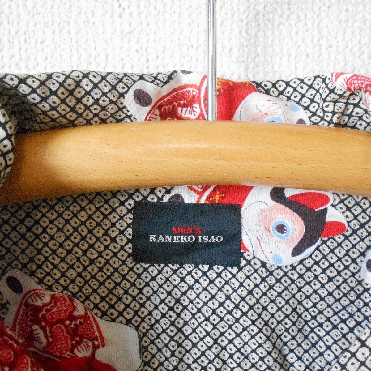 希少 カネコイサオ KANEKO ISAO メンズ 用 和柄 絞り プリント シャツ 希少 カネコイサオ KANEKO ISAO メンズ 用 和柄 絞り プリント シャツ