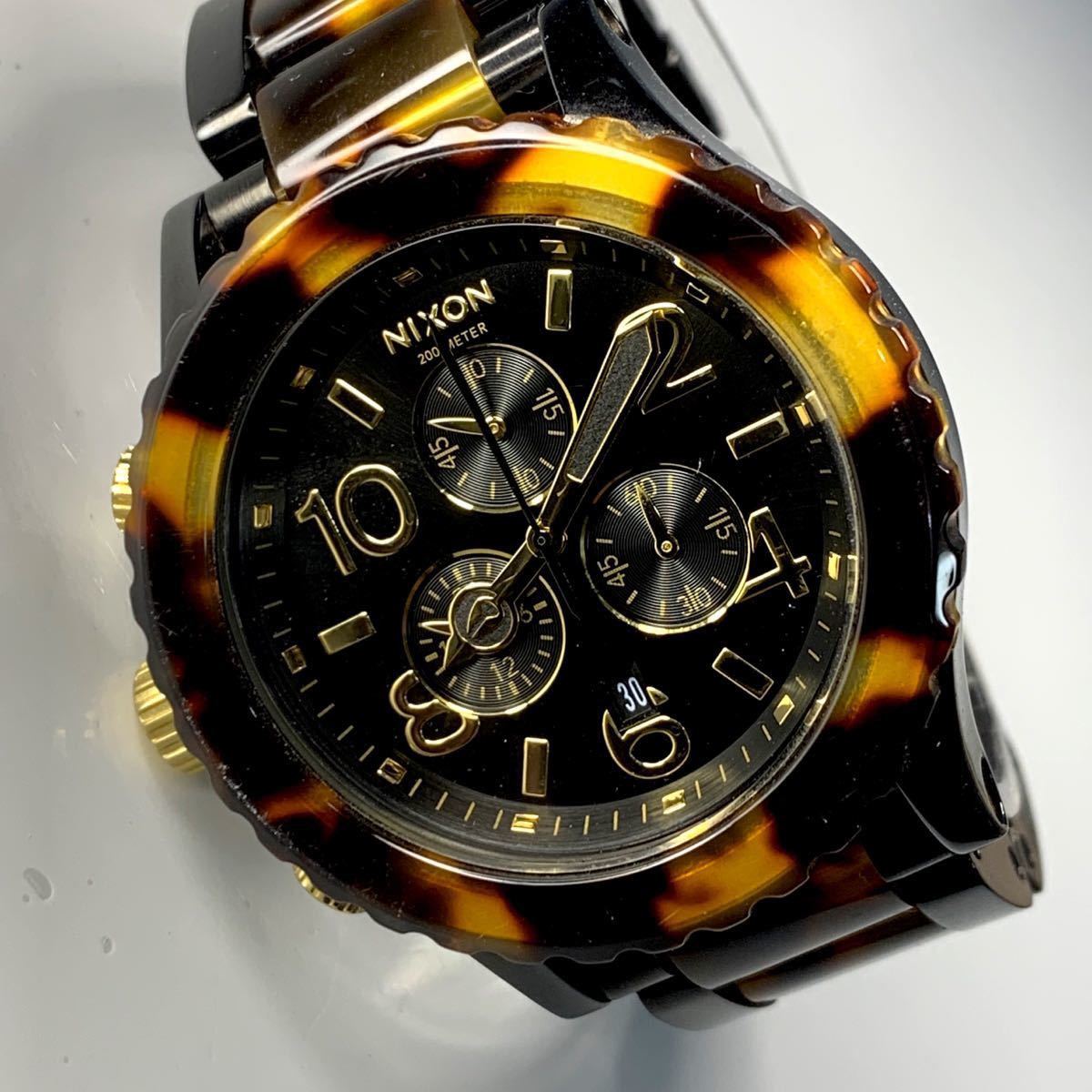 Nixon ニクソン 42-20 鼈甲 べっ甲 クォーツ腕時計【新品電池
