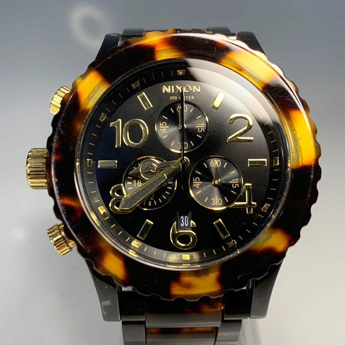 Nixon ニクソン 42-20 鼈甲 べっ甲 クォーツ腕時計【新品電池