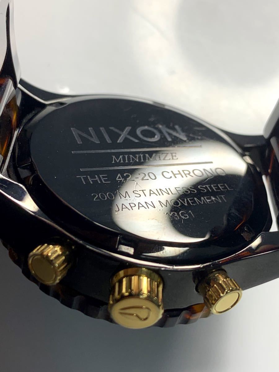 Nixon ニクソン 42-20 鼈甲 べっ甲 クォーツ腕時計【新品電池