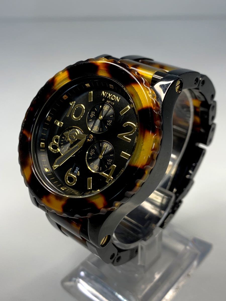 Nixon ニクソン 42-20 鼈甲 べっ甲 クォーツ腕時計【新品電池