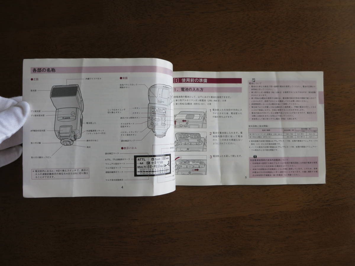 キャノン スピードライト 540EZ 使用説明書 Canon speedlite キャノン スピードライト 540EZ 使用説明書 Canon speedlite