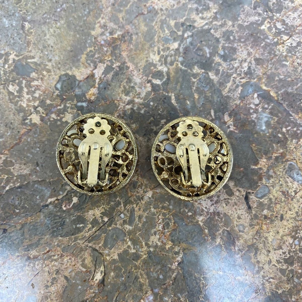 USA VINTAGE PEARL DESIGN EAR CLIPS/アメリカンヴィンテージパールデザインイヤリング