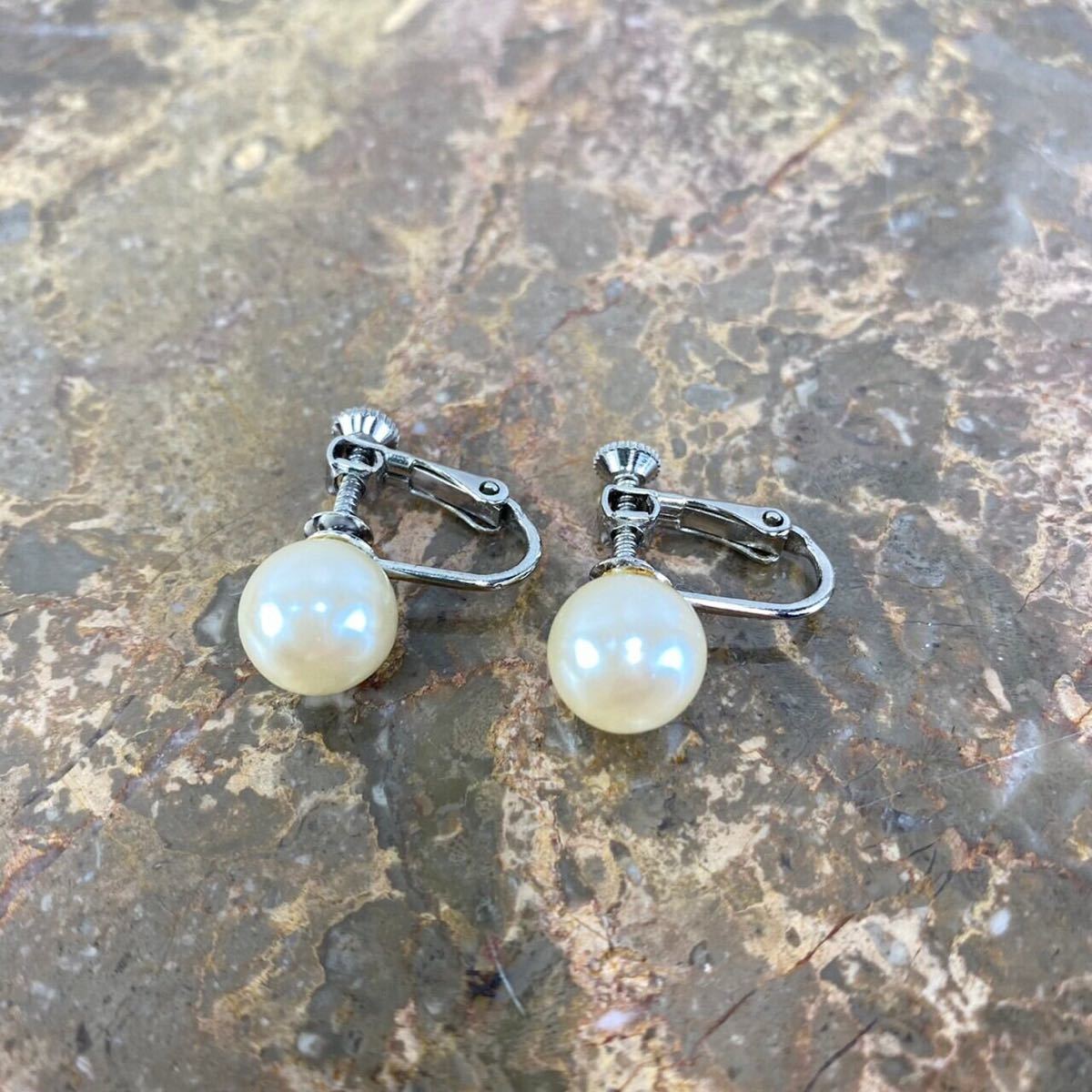 USA VINTAGE PEARL EAR CLIPS/アメリカンヴィンテージパールイヤリング