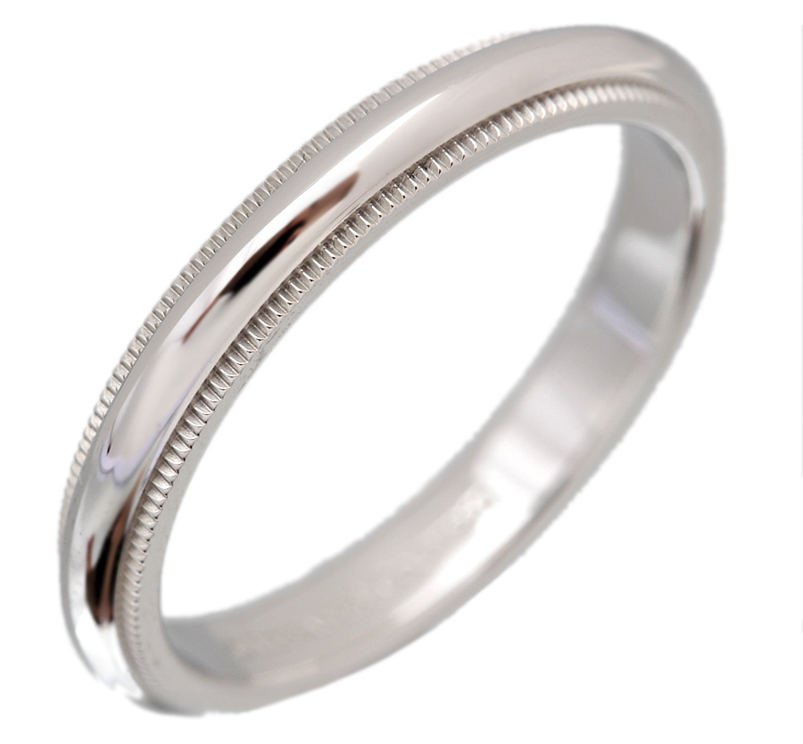 極美品 ティファニー TIFFANY&CO.ミルグレイン シンプル リング 約