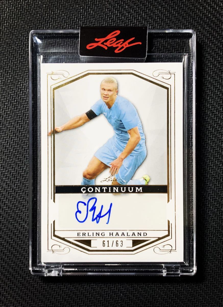 2022 Leaf soccer Continuum Erling Haaland auto /63 Manchester City