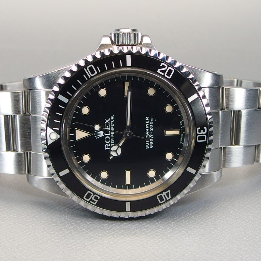 【希少 オールトリチウム】ROLEX ロレックス OYSTER PERPETUAL SUBMARINER サブマリーナ 5513 自動巻 メンズ 腕時計 修理明細書付「18958」_画像5