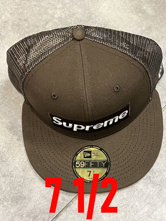 22ss Supreme Box Logo Mesh Back New Era 新品 Brown 7 1/2