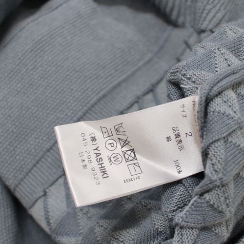 YASHIKI ヤシキ 22SS Unabara Cardigan カーディガン 2 ブルー_画像5