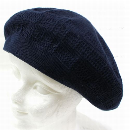 COMESANDGOES カムズアンドゴーズ CASHMERE&COTTON MESH BERET コットンカシミヤメッシュベレー ネイビー