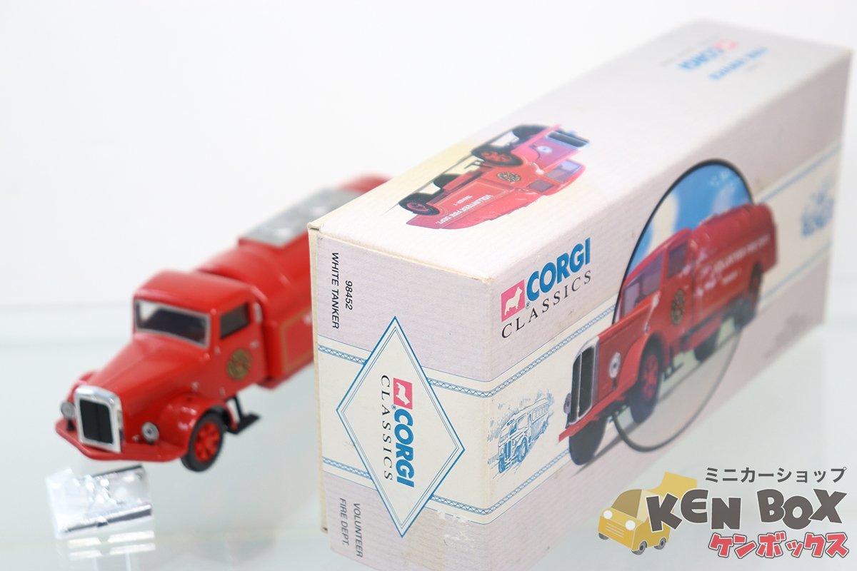 S=1/43 CORGI コーギー WHITE TANKER ホワイトタンカー ボランティアファイヤーチーフ消防車 箱ヤケ・スレ 値札付 7500台限定 現状渡し_画像9