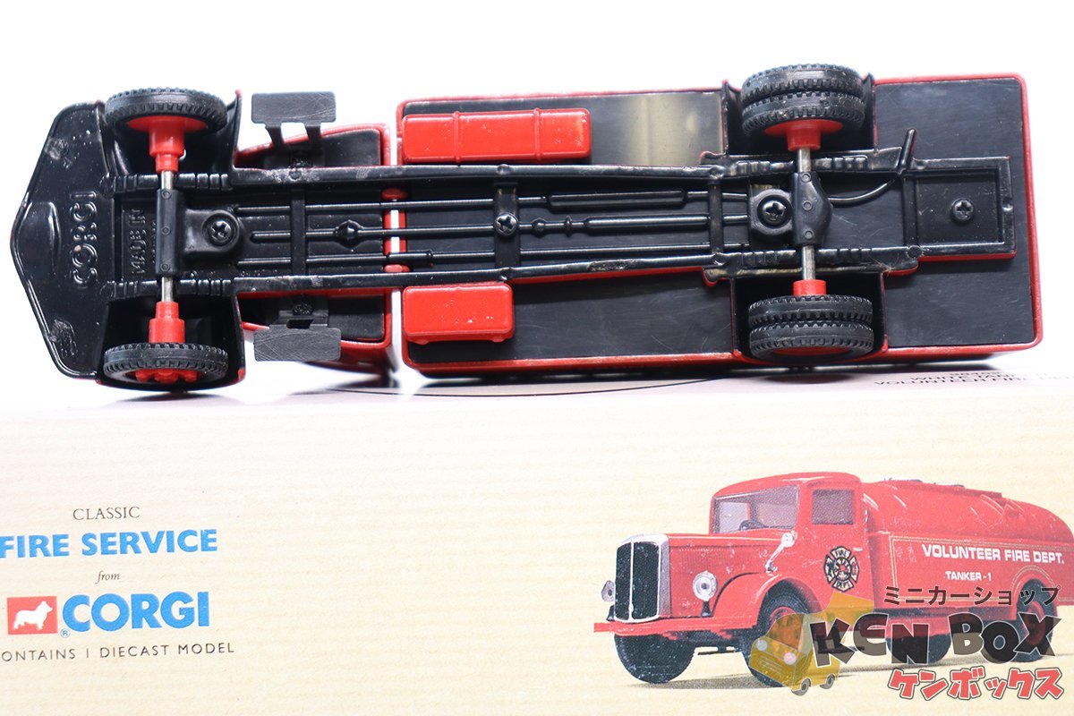 S=1/43 CORGI コーギー WHITE TANKER ホワイトタンカー ボランティアファイヤーチーフ消防車 箱ヤケ・スレ 値札付 7500台限定 現状渡し_画像7