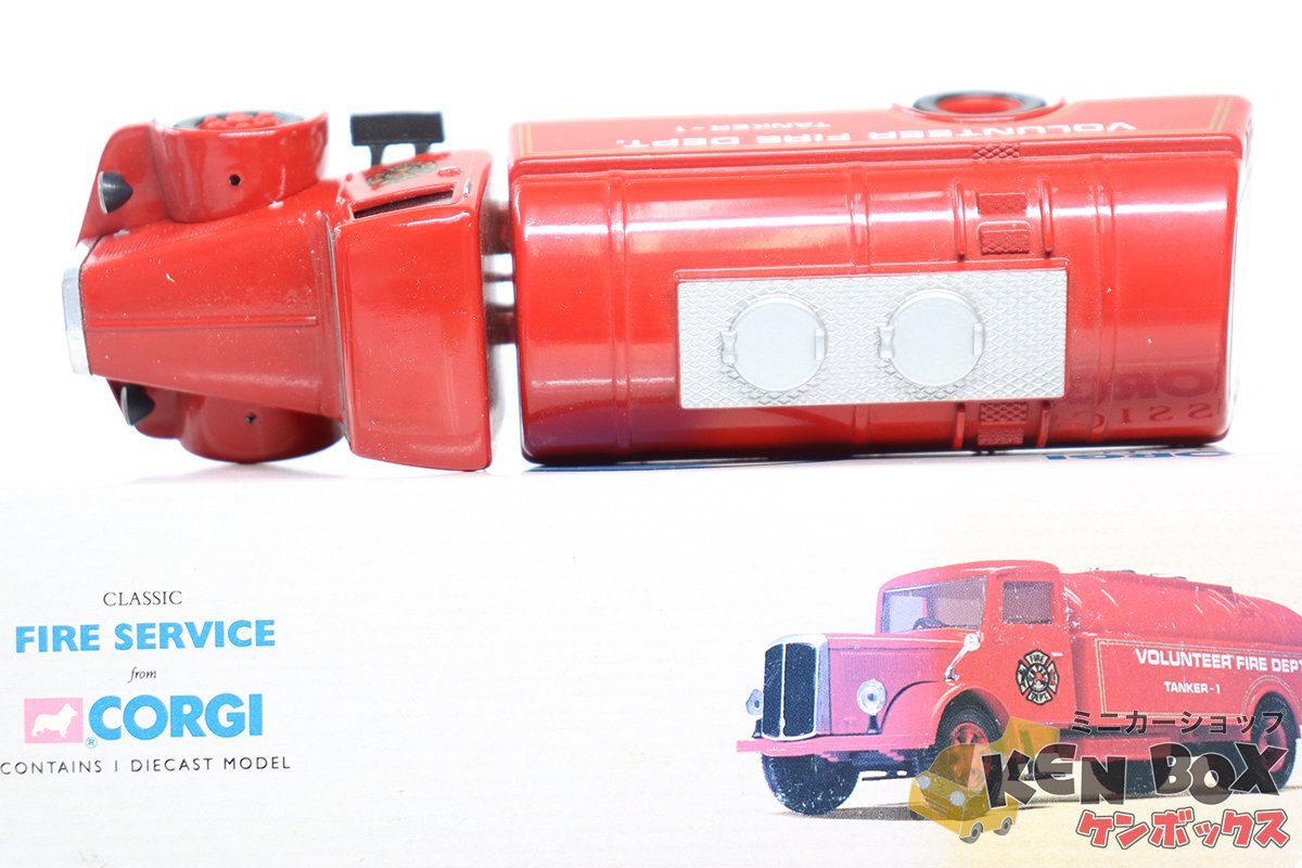 S=1/43 CORGI コーギー WHITE TANKER ホワイトタンカー ボランティアファイヤーチーフ消防車 箱ヤケ・スレ 値札付 7500台限定 現状渡し_画像8