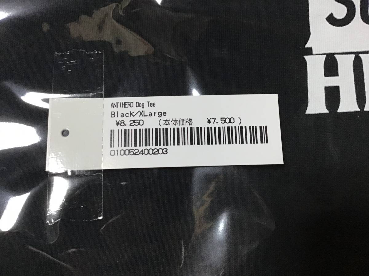 XLサイズ 新品国内正規 22ss Supreme ANTIHERO Dog Tee Black
