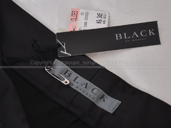 C1804-75* new goods BLACK MOUSSY Moussy hem ... cargo pants tsurutsuru lustre black size 2(M)