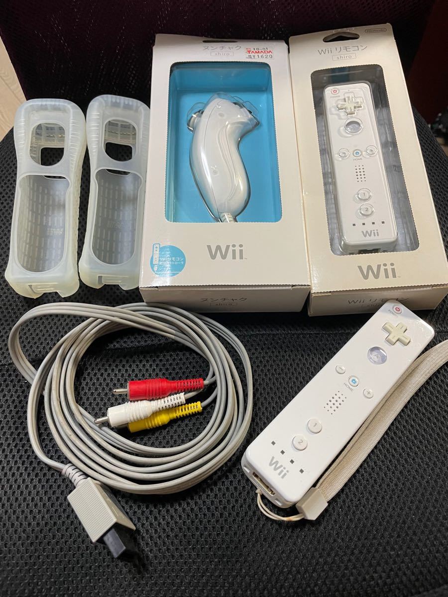 Nintendo Wii 本体 ボード 白 マリオ他ソフト7本セット　任天堂