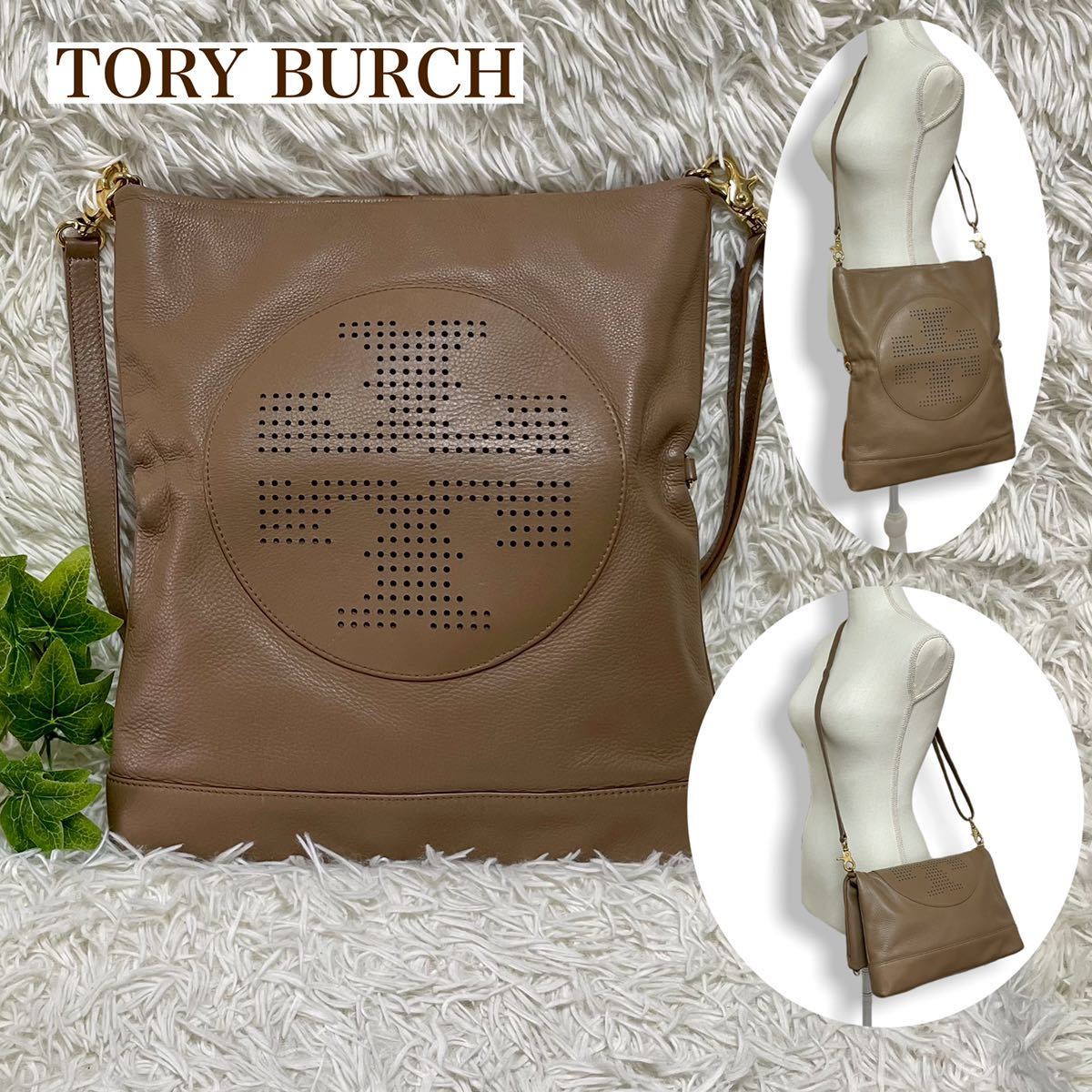 トリーバーチ TORY BURCH ショルダーバッグ パンチング ビッグロゴ