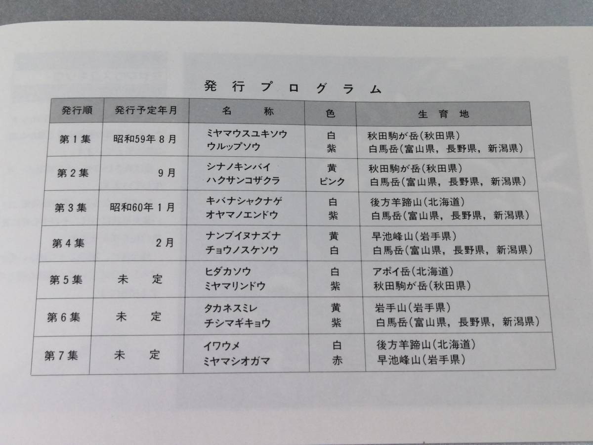 高山植物シリーズ 切手スタンプ帳　全7集14種完　解説書　32ページ　現状品「1480」_画像3