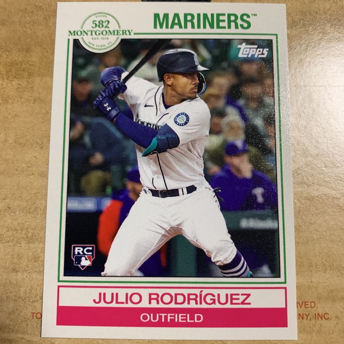 2022 TOPPS montgomery 582 julio Rodriguez_画像1