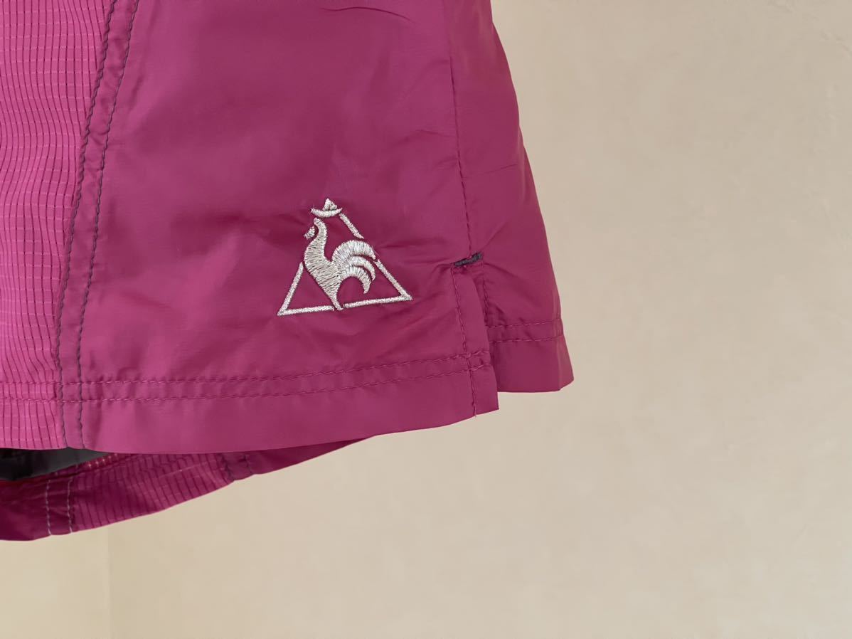 超美品 le coq sportif(ルコック スポルティフ)レディース ショート パンツ L(W67cm)使用2回 ピンク キュロット ハーフ ナイロン スポーツ