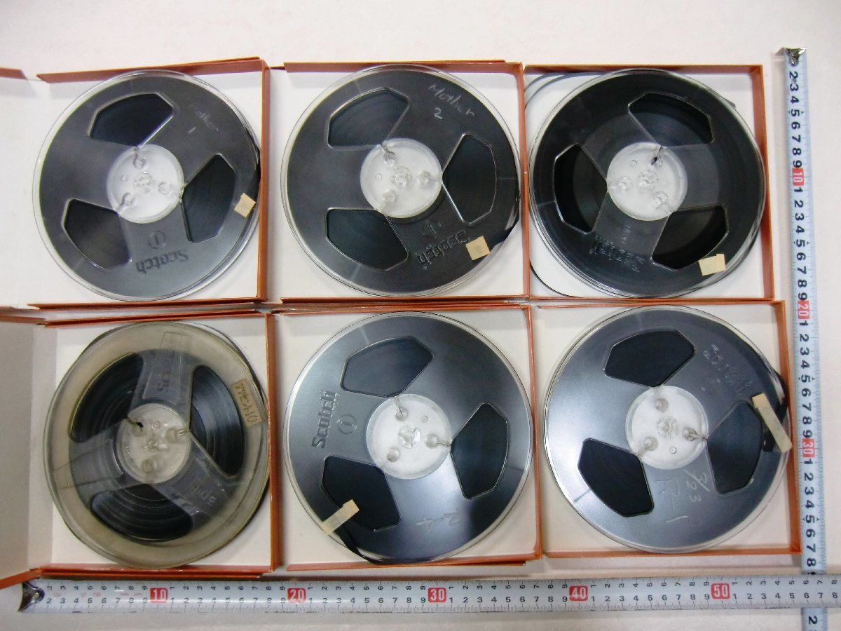 スコッチ Scotch 206 Audio Recording Tape スタジオ用マスタリングテープ 6.35mm×370m 7号 オープンリール 6本セット 現状品【エ622】_画像3