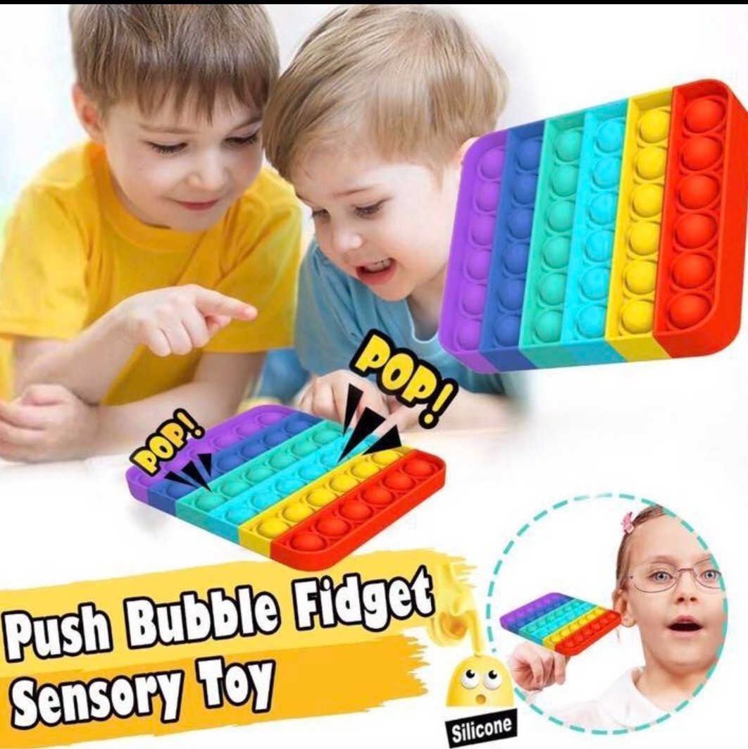 プッシュポップバブル ポップイット ハート リンゴ おもちゃ 知育玩具 2個 セット かわいい 色 数 指先 スクイーズ 新品