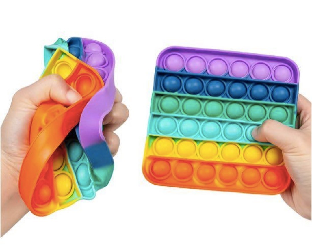 プッシュポップバブル ポップイット ハート リンゴ おもちゃ 知育玩具 2個 セット かわいい 色 数 指先 スクイーズ 新品
