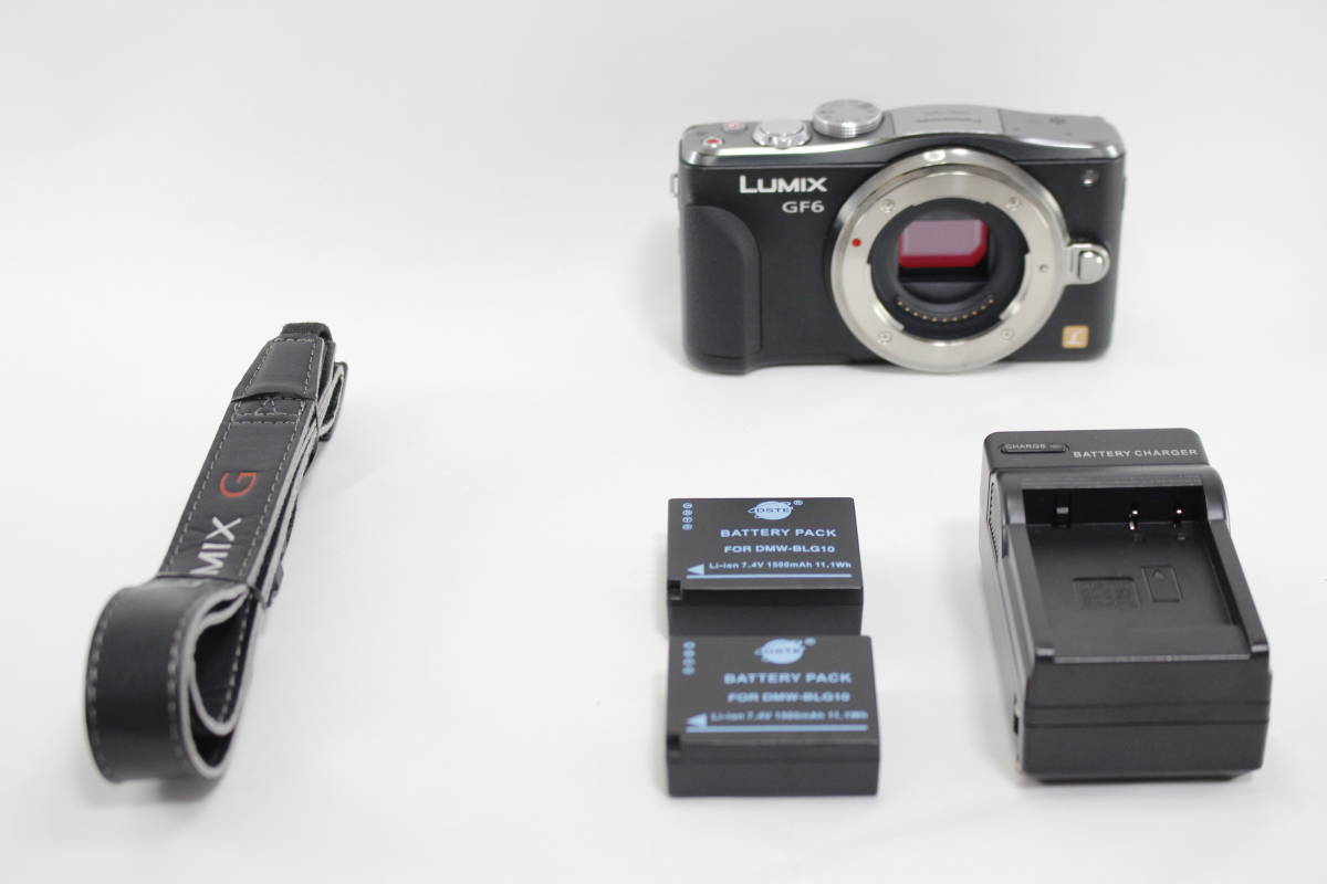 極美品◇Panasonic LUMIX DMC-GF6 ボディ ブラック◇バッテリー2個付