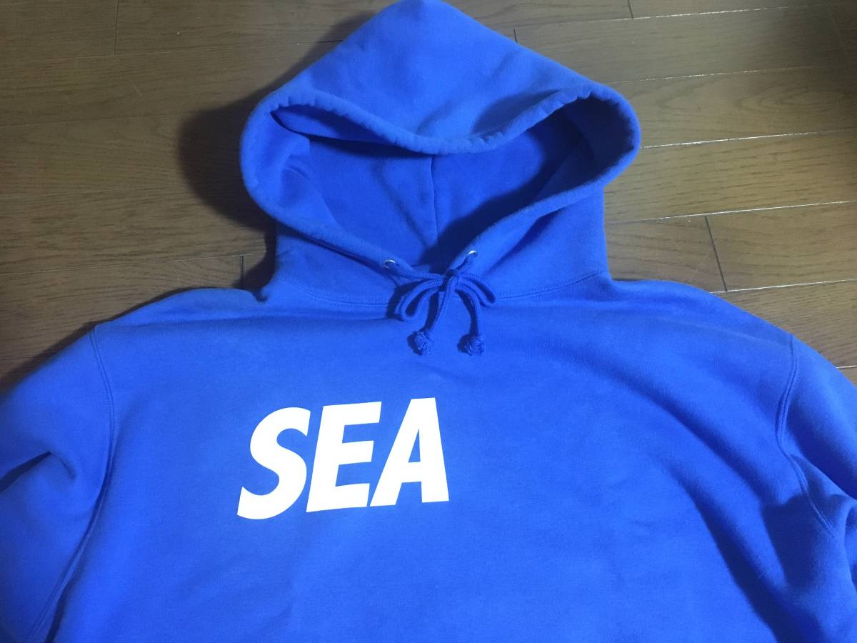 人気新品入荷 AND WIND 初期ロゴ 即決!!青XL SEAパーカーWDSウィン