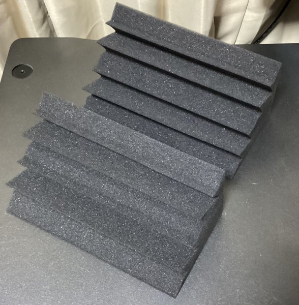 Arrowzoom しい 12ピース 120 x 120 x 240 mm 黒いコーナーバストラップアコースティックフォーム 吸音材