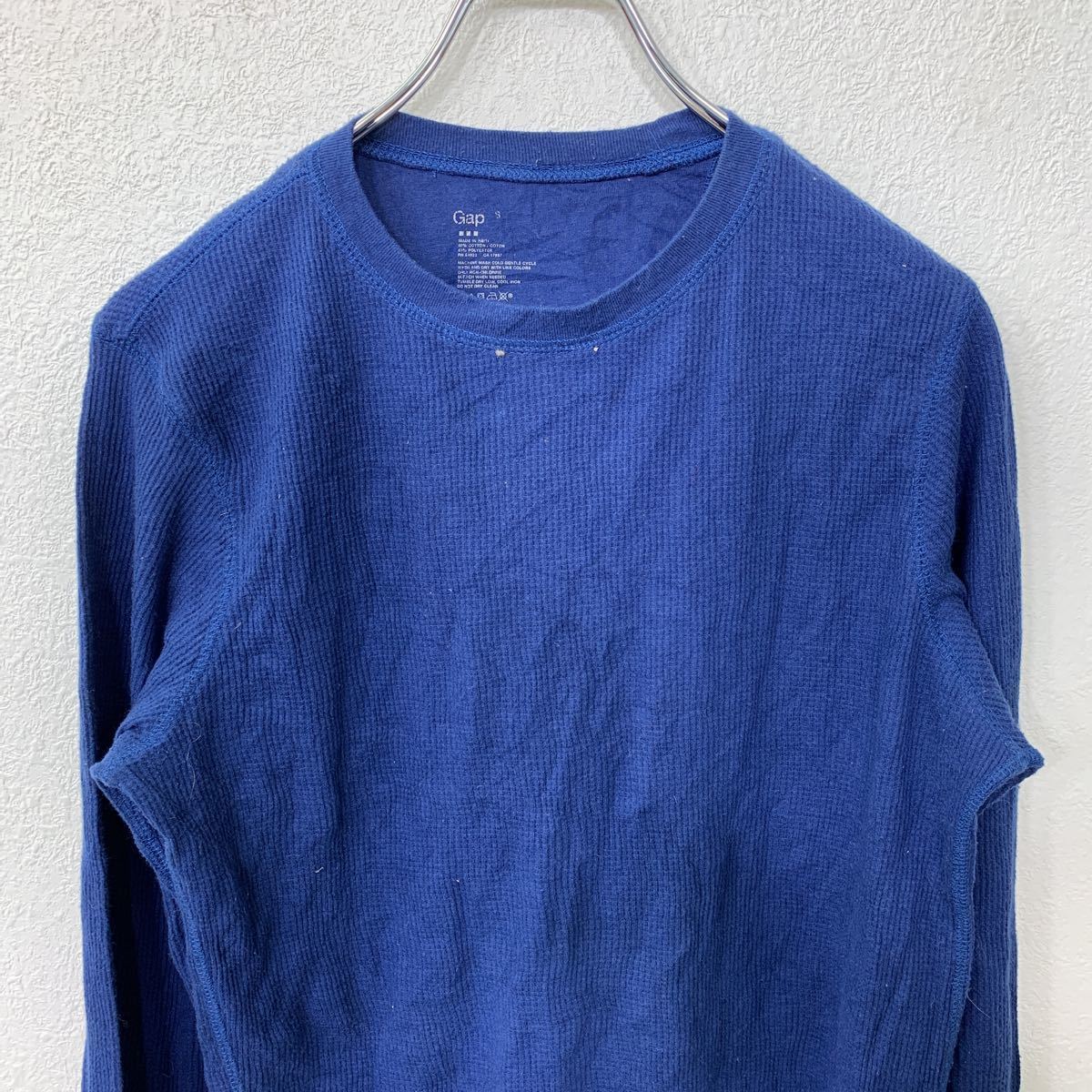 GAP 長袖Tシャツ Sサイズ ギャップ 長袖カットソー ロングスリーブTシャツ ネイビー 古着卸 アメリカ仕入 t2204-3289_画像2