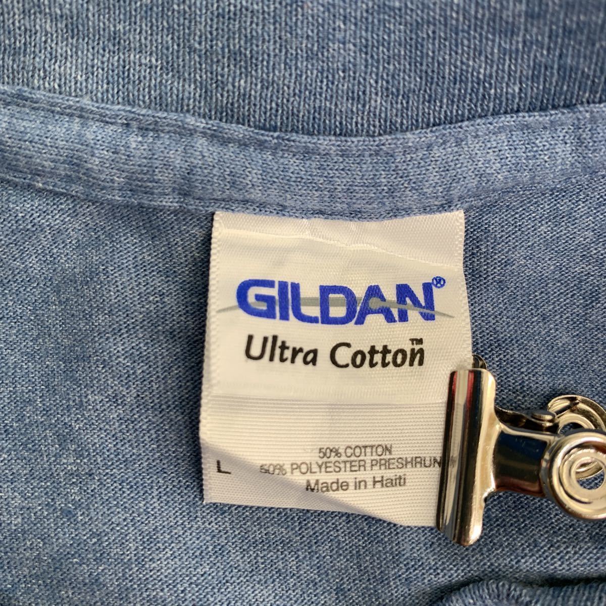 GILDAN 半袖 プリントTシャツ Lサイズ ギルダン ブルーグレー 古着卸 アメリカ仕入 t2206-3189_画像7