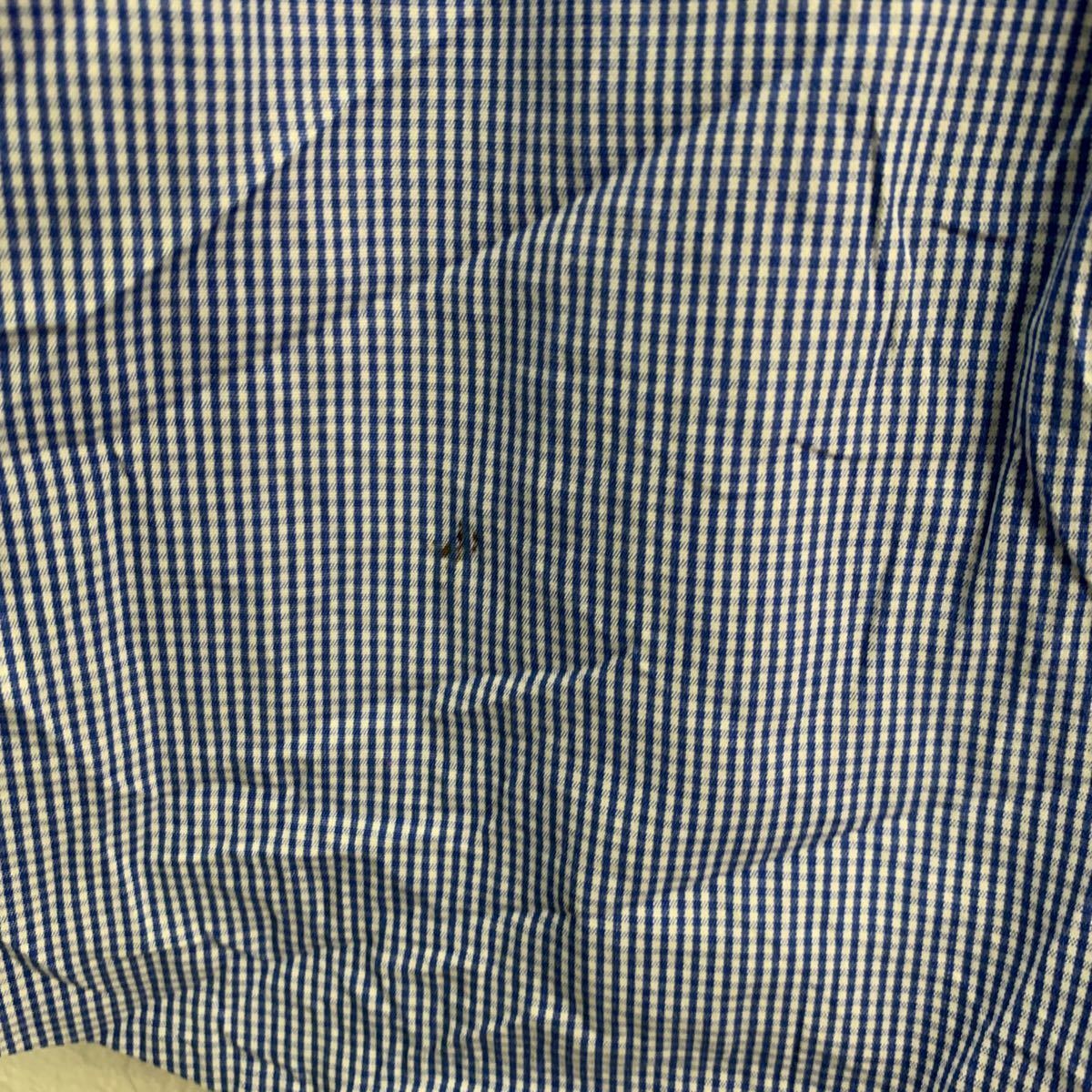 TOMMY HILFIGER 長袖 チェックシャツ Lサイズくらい トミーヒルフィガー ブルー 古着卸 アメリカ仕入 t2204-3078_画像7