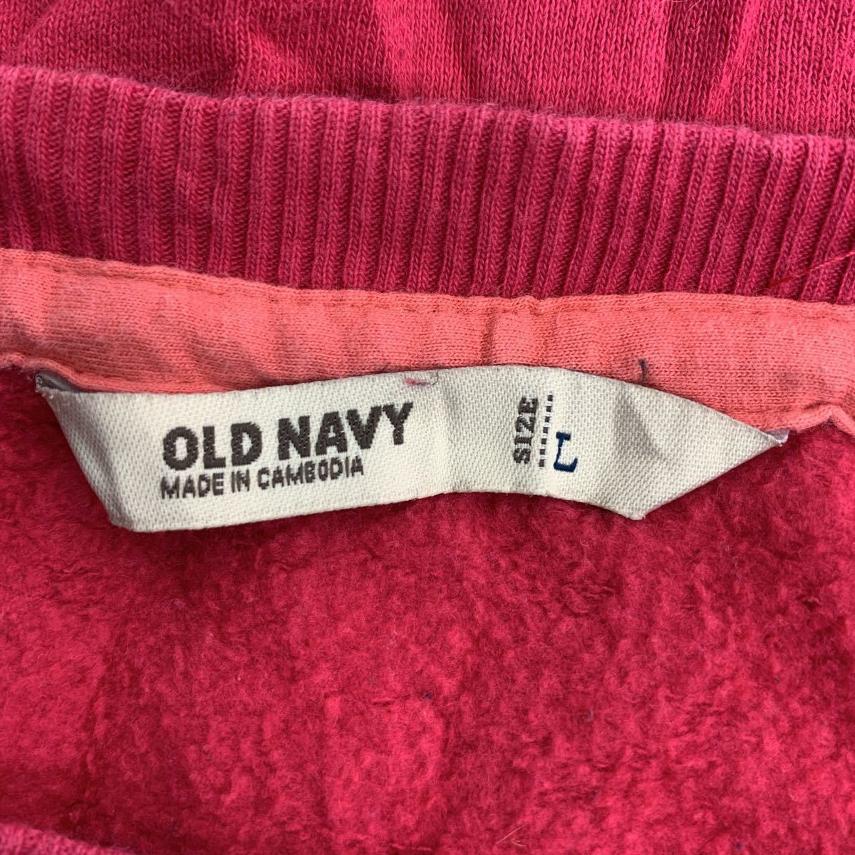 OLD NAVY スウェットトレーナー Lサイズ オールドネイビー レディース ピンク 古着卸 アメリカ仕入 t2203-3419_画像8