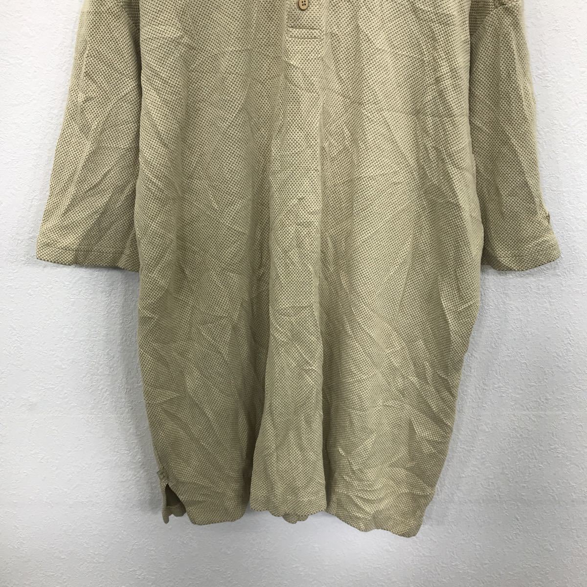 Tommy Bahama ポロシャツ 2XLサイズ サイズ表記XL 半袖 シルク70% カーキ 古着卸 アメリカ仕入 t2203-3426_画像3