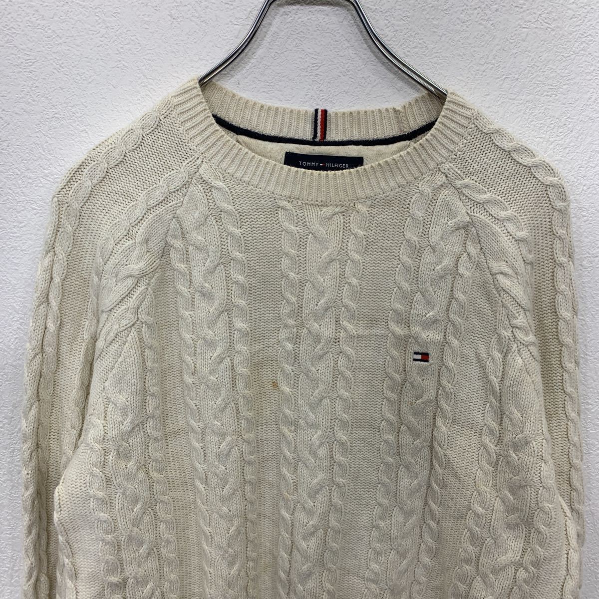 TOMMY HILFIGER ニットセーター レディース Sサイズ トミーヒルフィガー ホワイト 古着卸 アメリカ仕入 t2202-4618_画像2