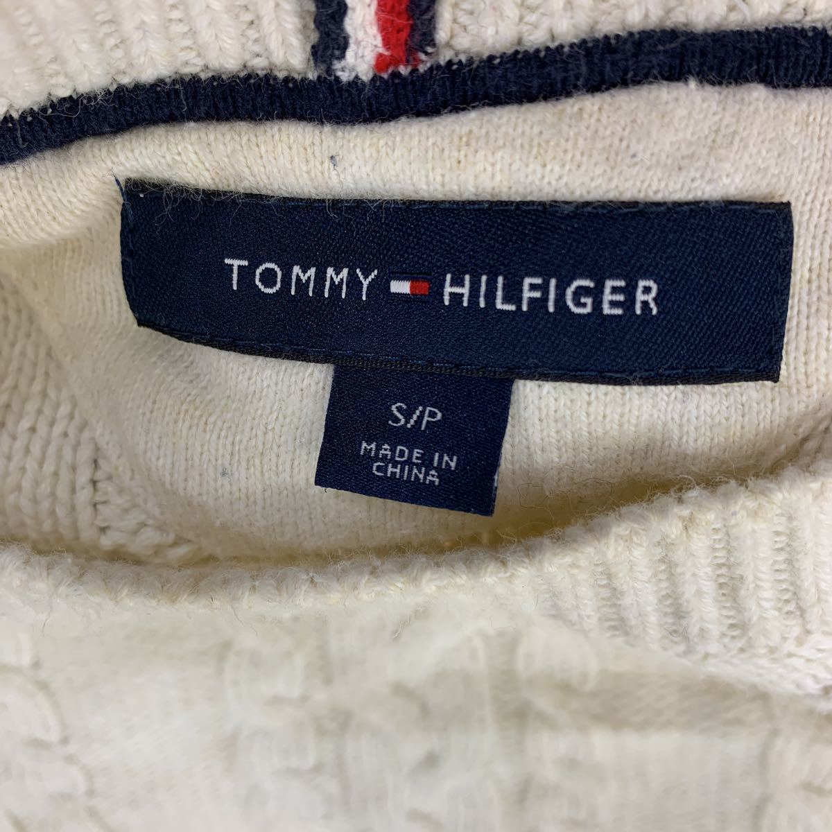 TOMMY HILFIGER ニットセーター レディース Sサイズ トミーヒルフィガー ホワイト 古着卸 アメリカ仕入 t2202-4618_画像9