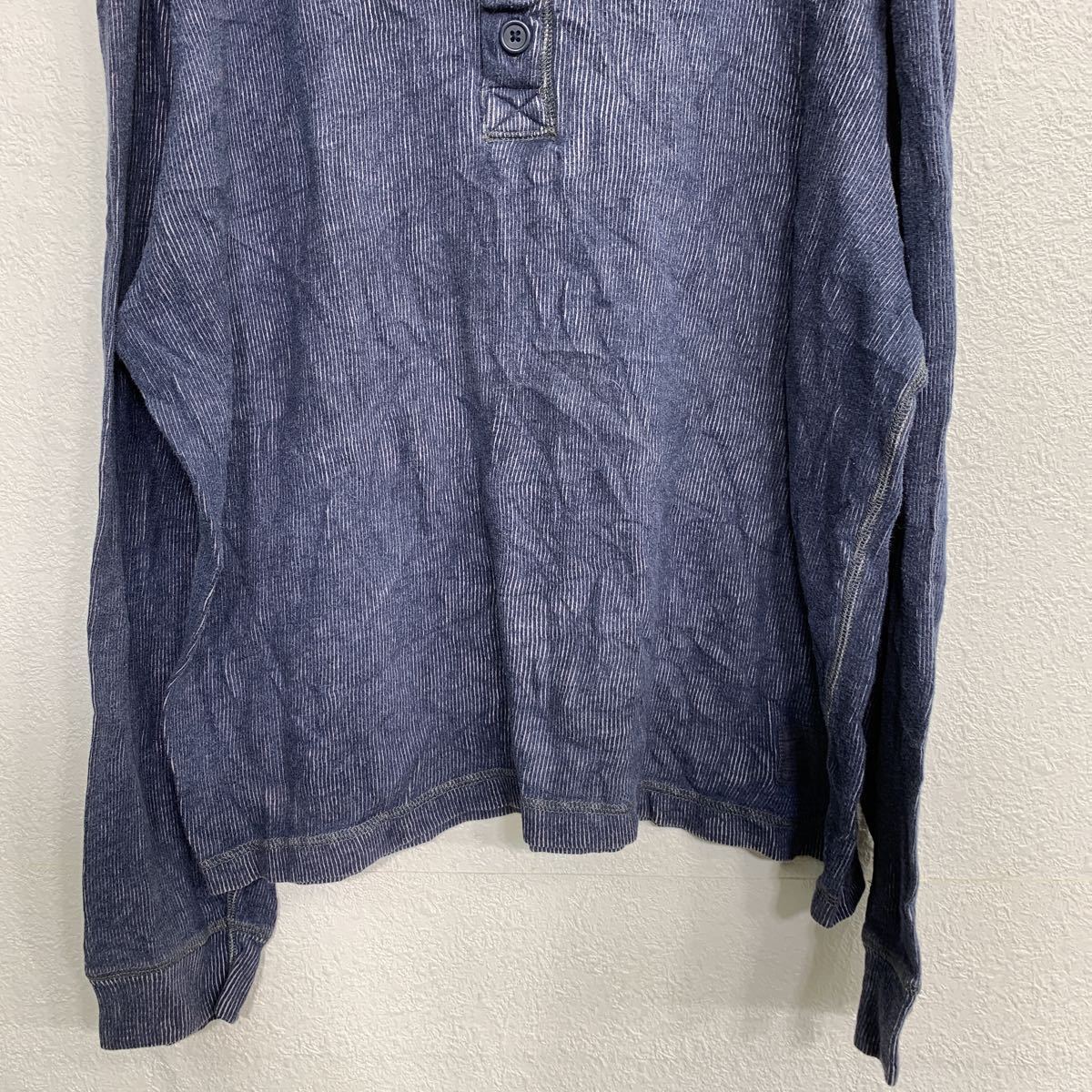 Gap ハーフボタン ロングTシャツ Mサイズ ギャップ ネイビー 古着卸 アメリカ仕入 t2202-4225_画像3