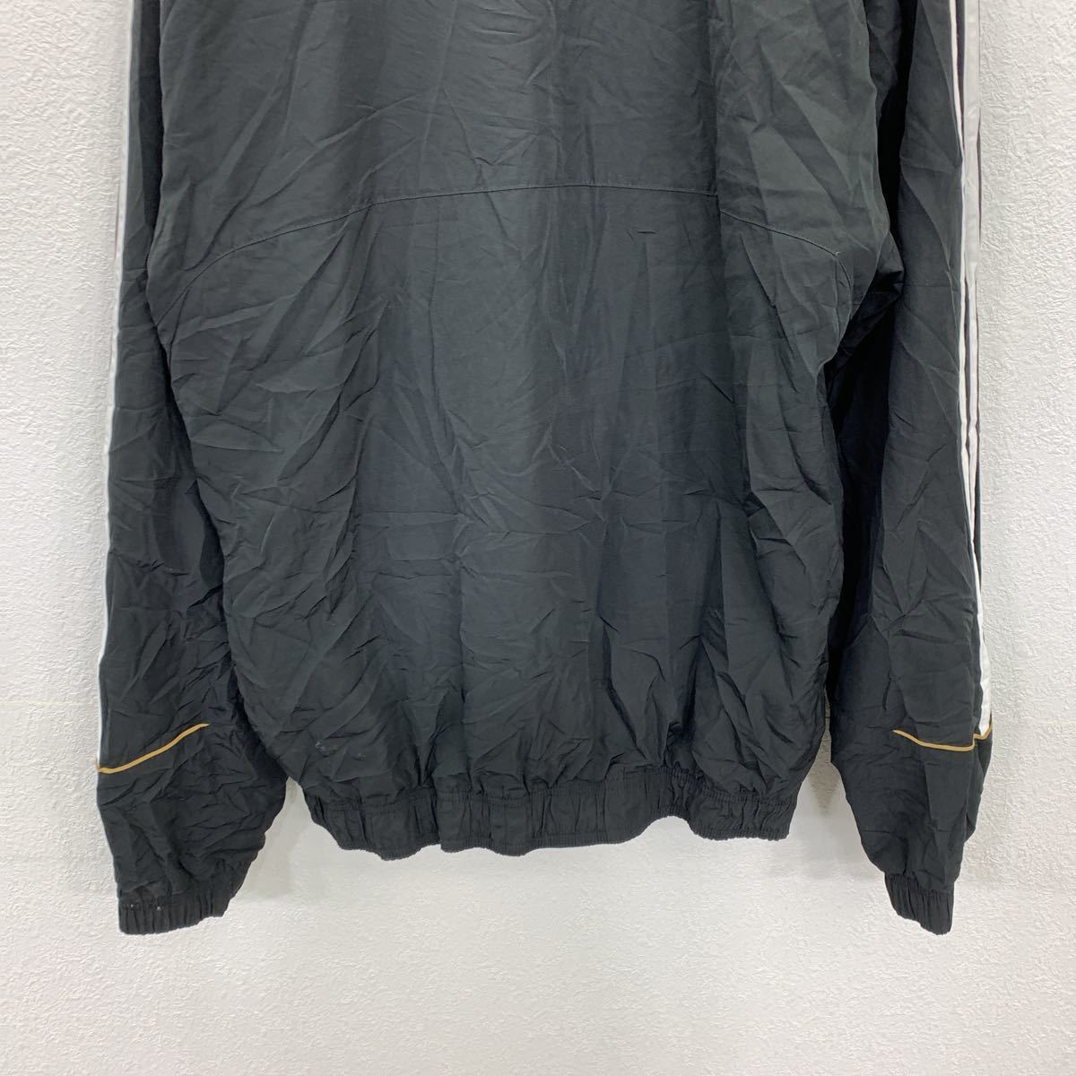 adidas ジップアップナイロンジャケット Lサイズ程度 アディダス ブラック 古着卸 アメリカ仕入 t2202-3447_画像7